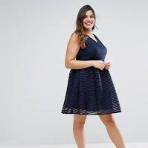 ASOS Curve Textured Scuba Dress - Picture 5 of 6